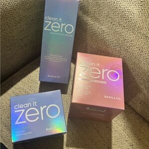 BANILA CO Clean It Zero Pink Hydration Toner Pad And Cleansing Foam & Balm Set